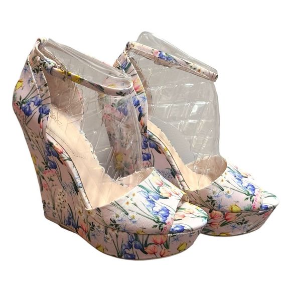 Aldo Spring Floral Fluerinia Wedge Heel Sandals - Picture 4 of 16